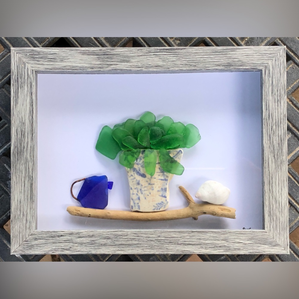 Plant Goals! Handmade Sea Glass and Sea Pottery Art